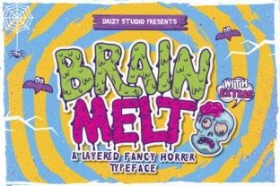 Brain Melt Typeface for Horror Web Design