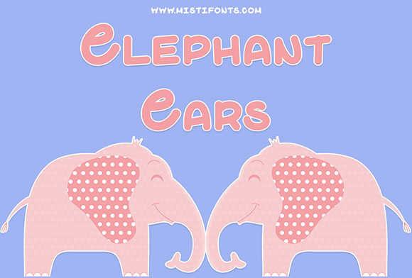 Elephant Ears Handwritten Display Font for Web Design