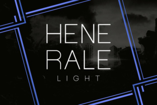 Henerale Light: A Geometric Display Font for Modern Campaigns