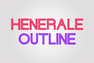 Henerale Outline Font for Modern Branding