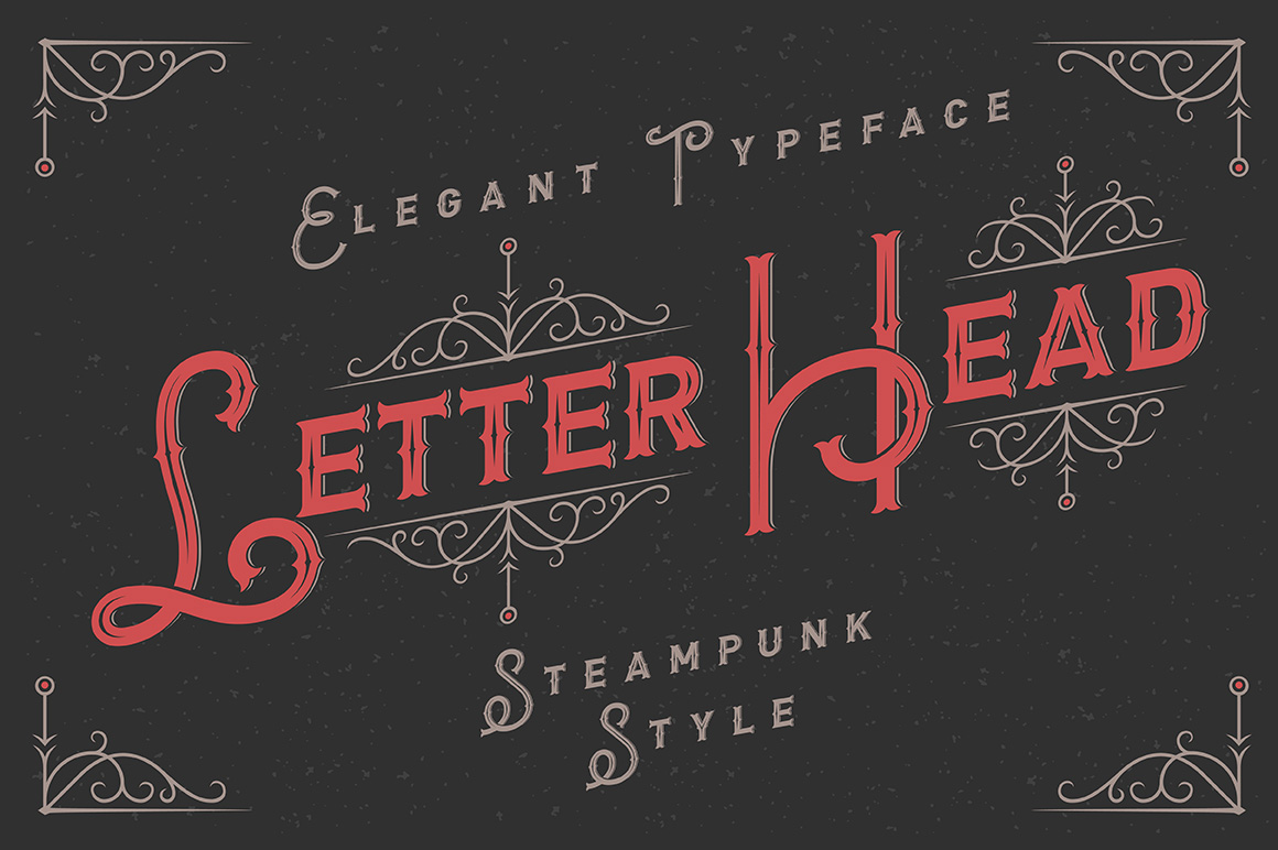 Letterhead Font for Steampunk Crafts