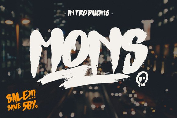Mons Font: Edgy Display Type for Bold Logos