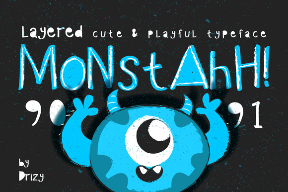 Monstahh: A Playful Display Font for Makers