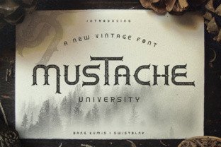 Mustache: A Vintage Display Font for Editorial Charm