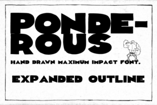 Ponderous Expanded Typeface for Web Design