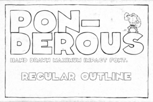 Ponderous Regular Outline: A Bold Display Typeface