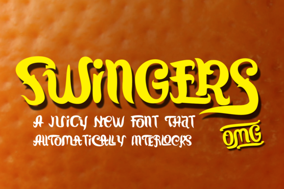 Swingers: A Curly Display Font for Bold Headlines