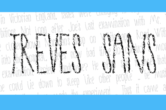 Treves Sans: A Scratchy Display Font for Handmade Brands