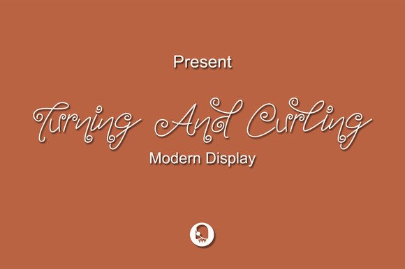 Turning and Curling: A Darling Display Font for Feminine Design